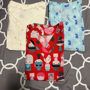 Scrub tops- size M fits like S